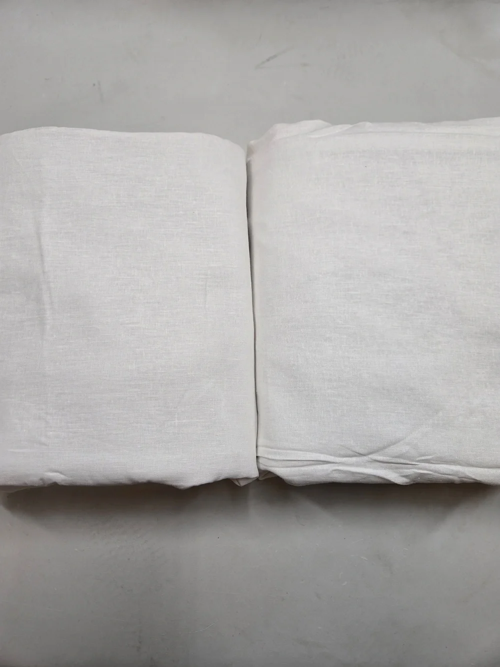 QUINCE Set Of 2 48x84 European Linen True Blackout Curtains Cream 9364